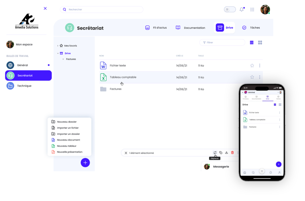 Outils collaboratifs Drive IPtisApps
